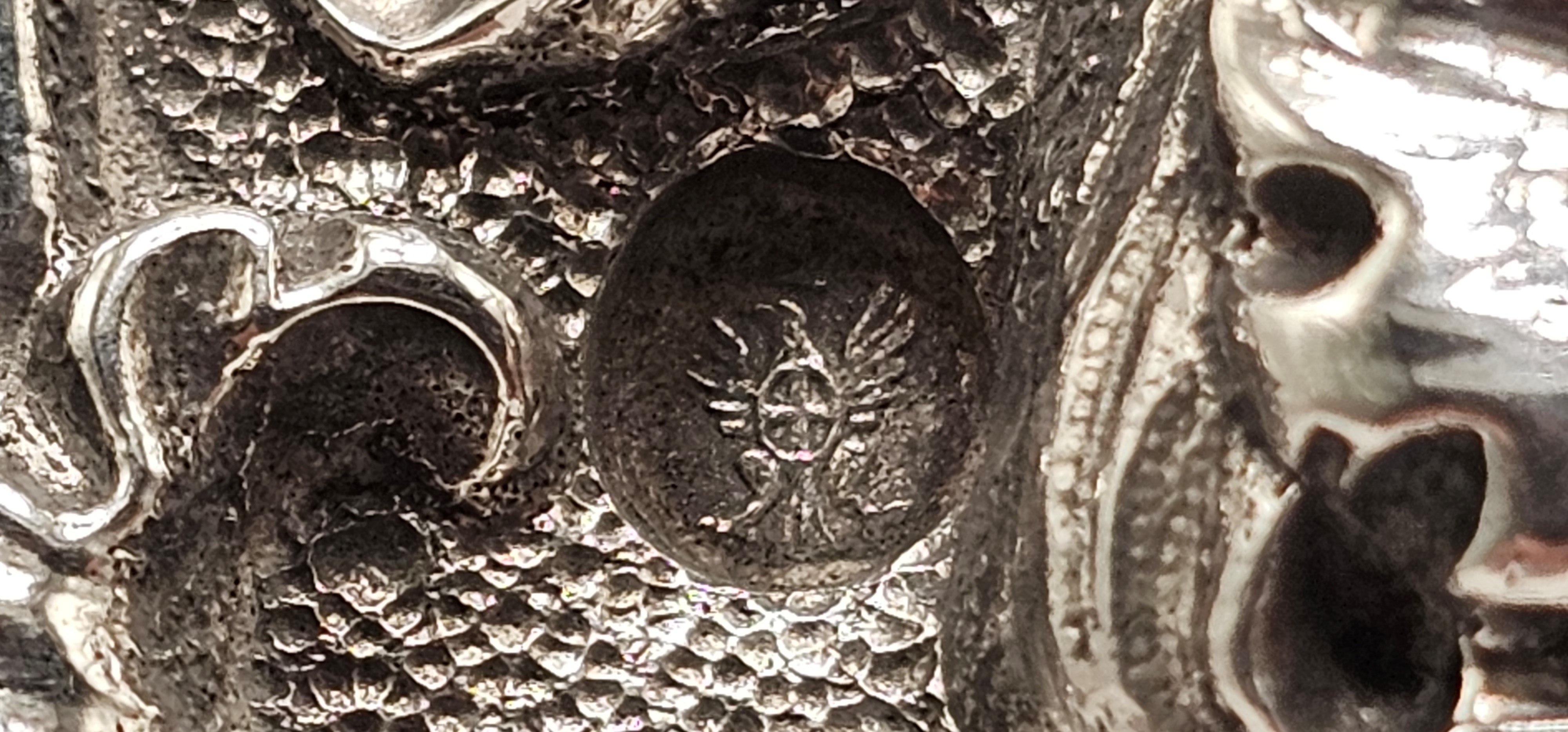 Calamaio italiano in argento con dedica ad Alessandro Riberi