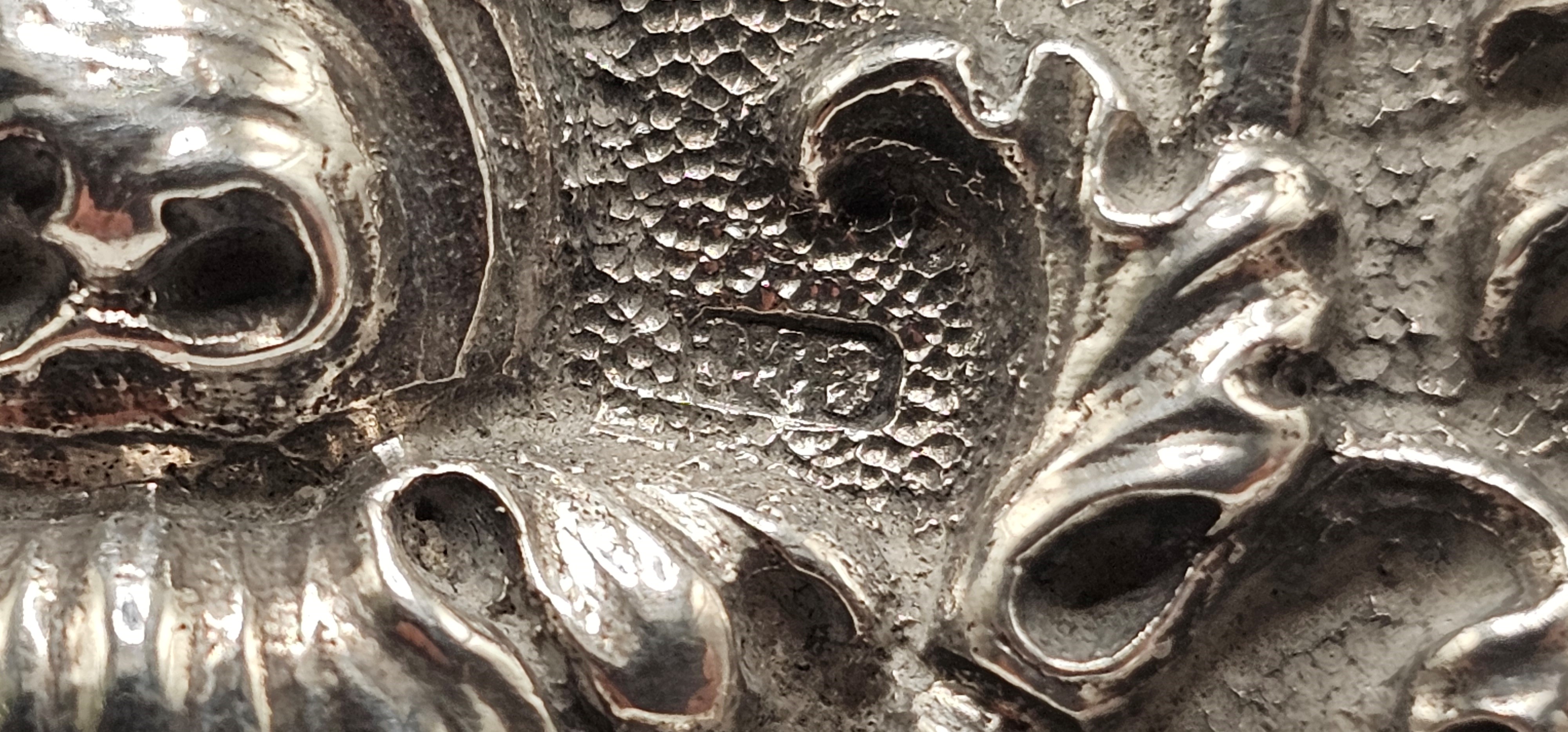 Calamaio italiano in argento con dedica ad Alessandro Riberi