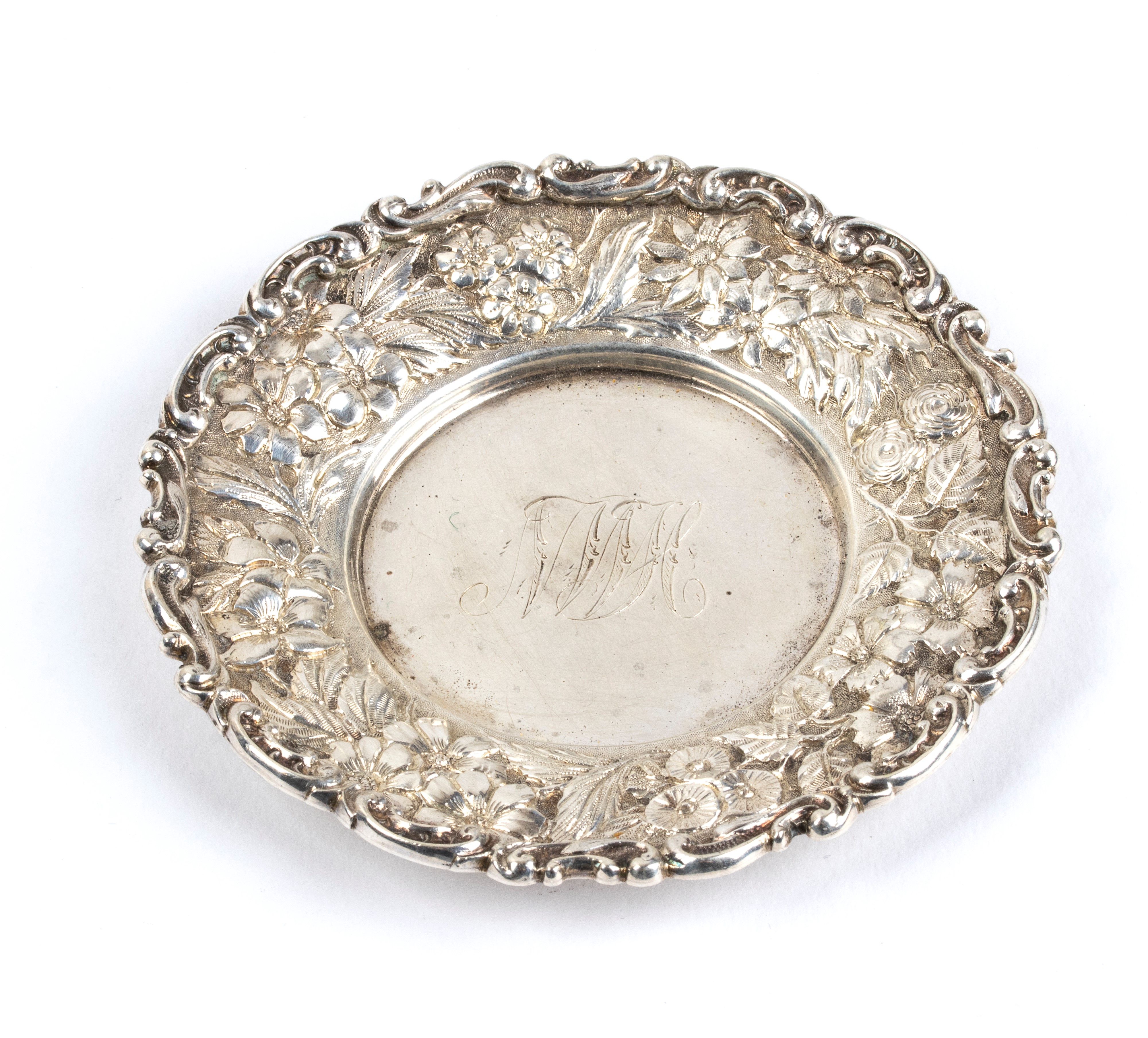 Gruppo di 6 piattini americani in argento