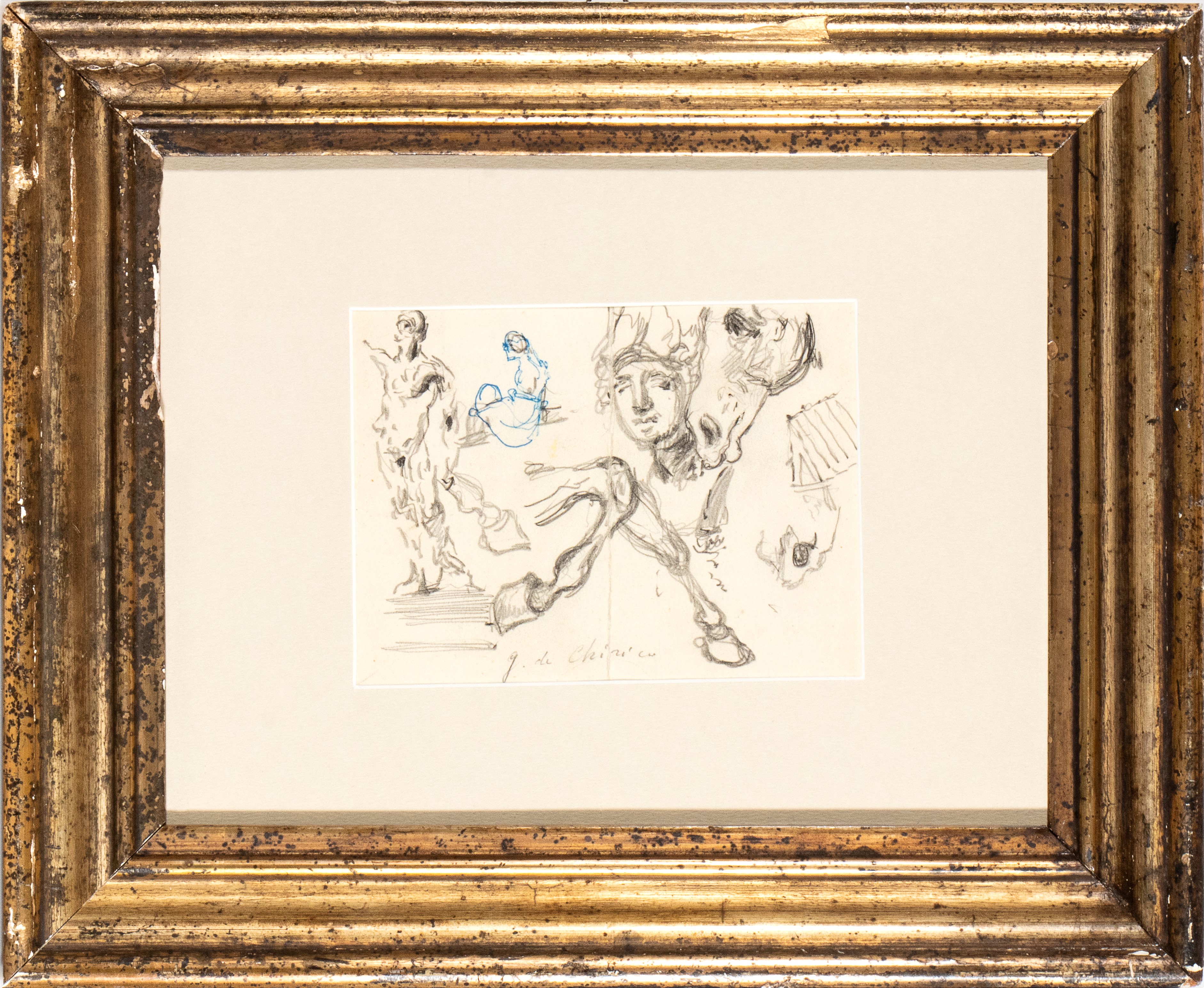 Giorgio De Chirico - Studio di Figure e Cavallo