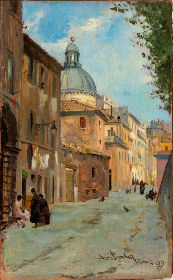 LUIGI CICERCHIA - Scorcio di paese