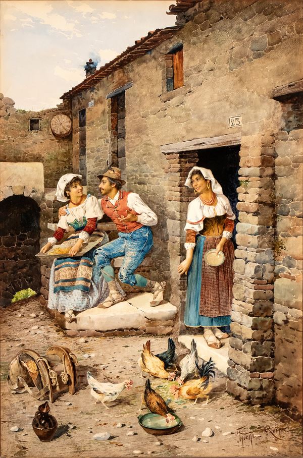 FILIPPO INDONI - Peasant scene
