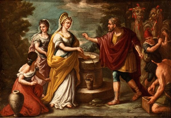 Artista emiliano, XVIII secolo - Rebecca at the well