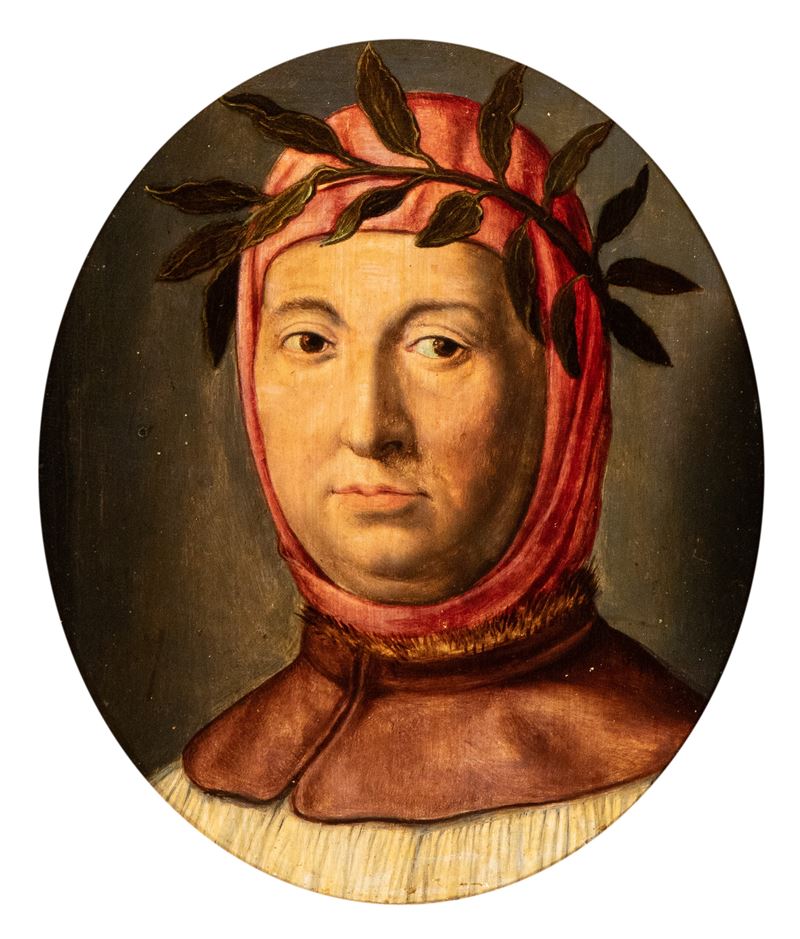 Artista Italiano, XVIII Secolo - Ritratto di Francesco Petrarca