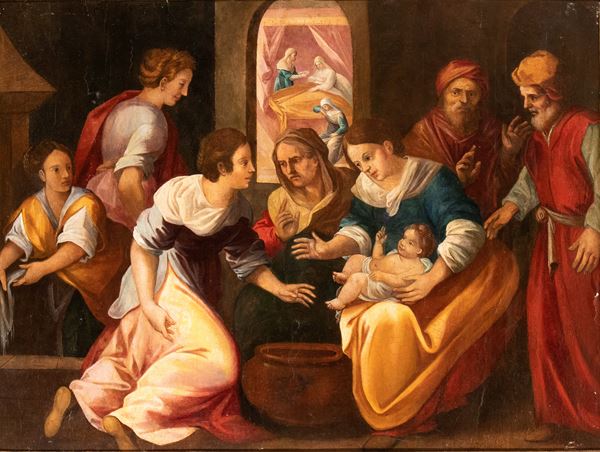 Artista centro-italiano, XVI secolo - The Birth of the Virgin