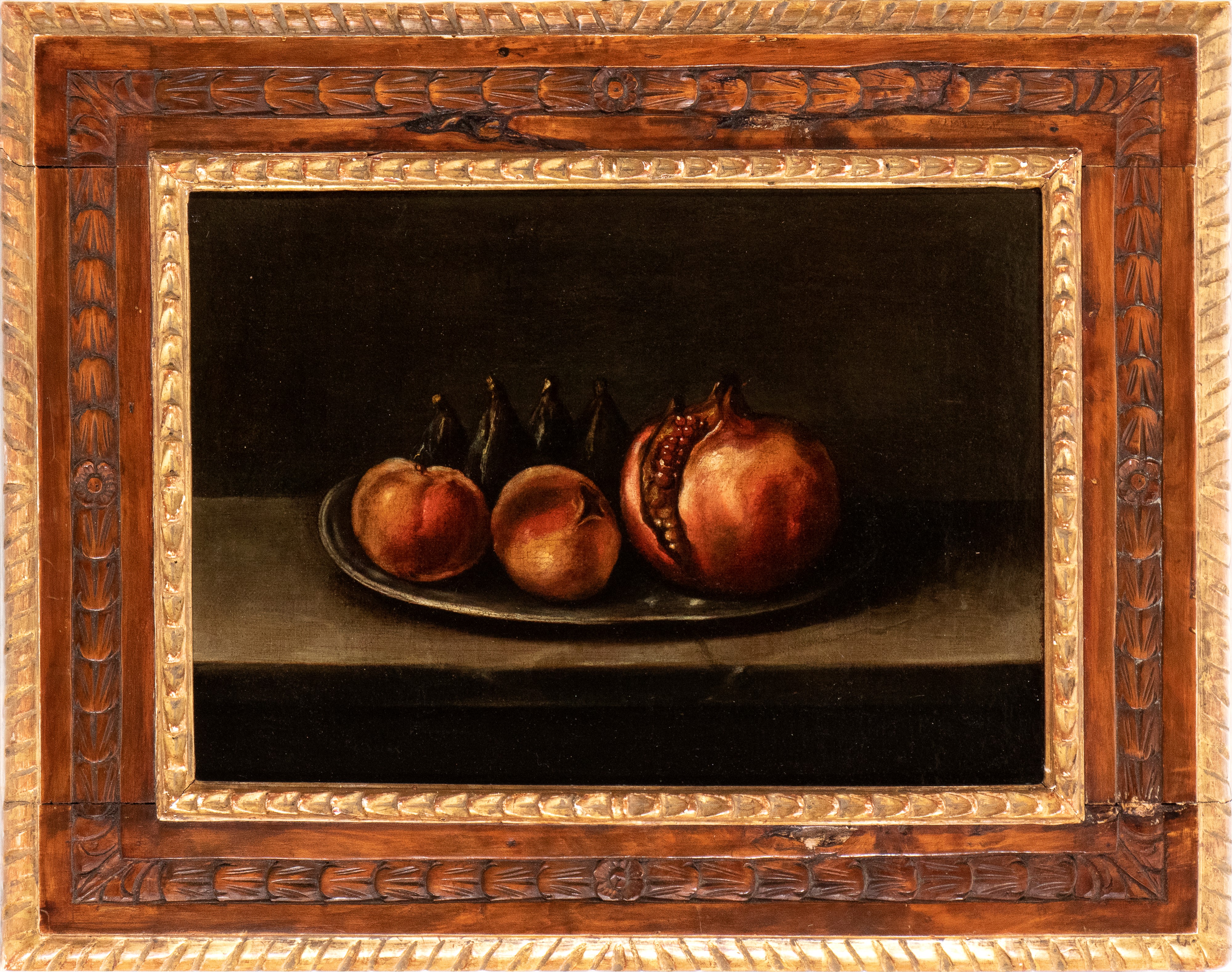 Natura morta con melograni e fichi