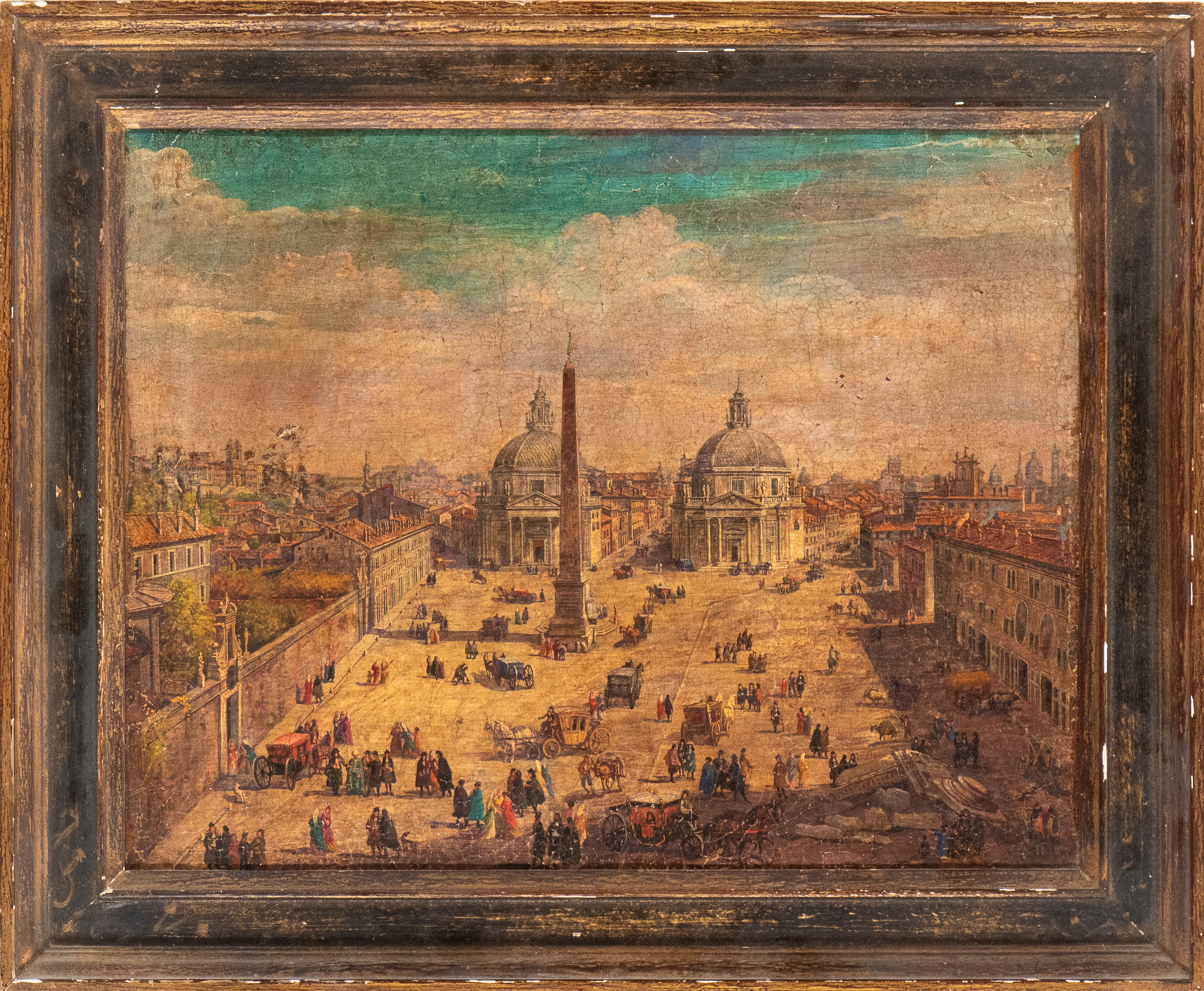 Giacomo Van Lint - Veduta di Piazza del Popolo