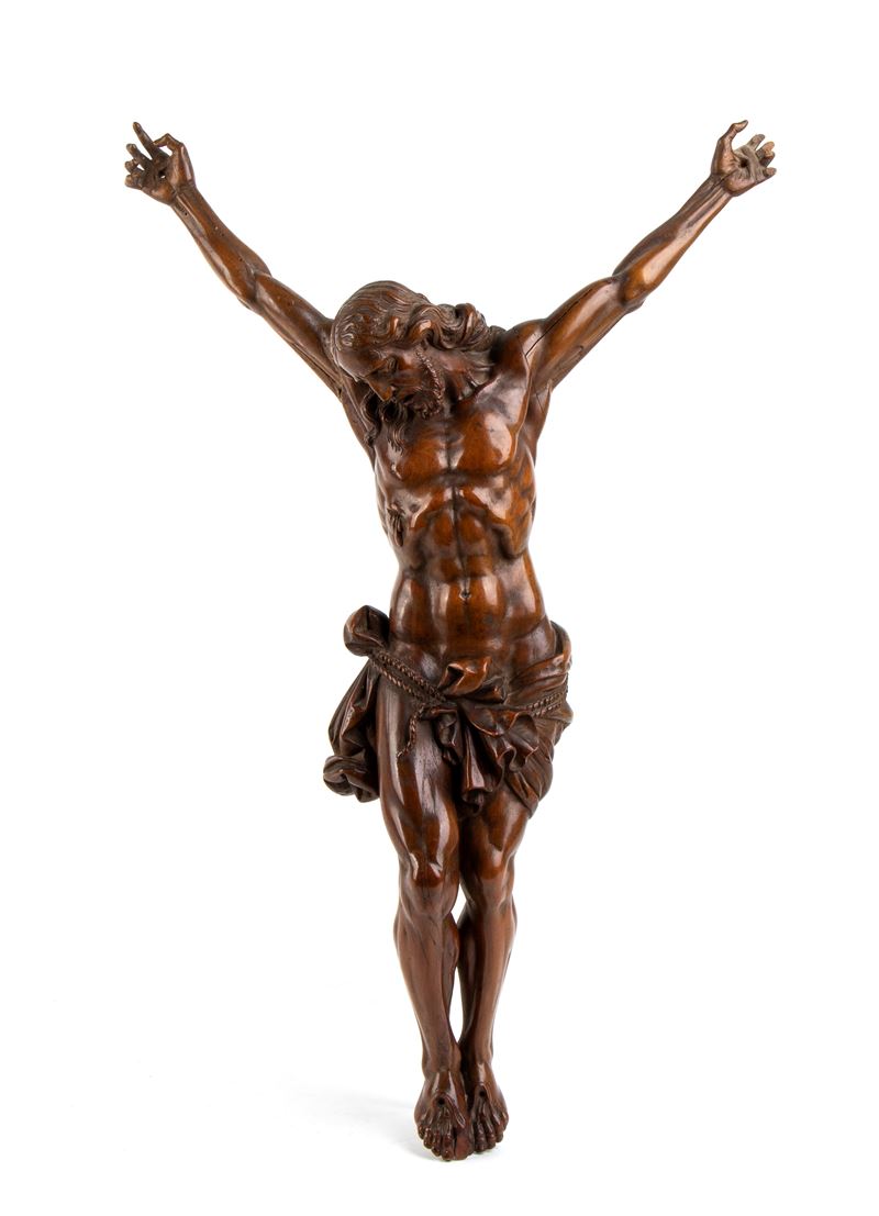 Crocifisso, Corpus Christi in legno di bosso, XVII secolo
