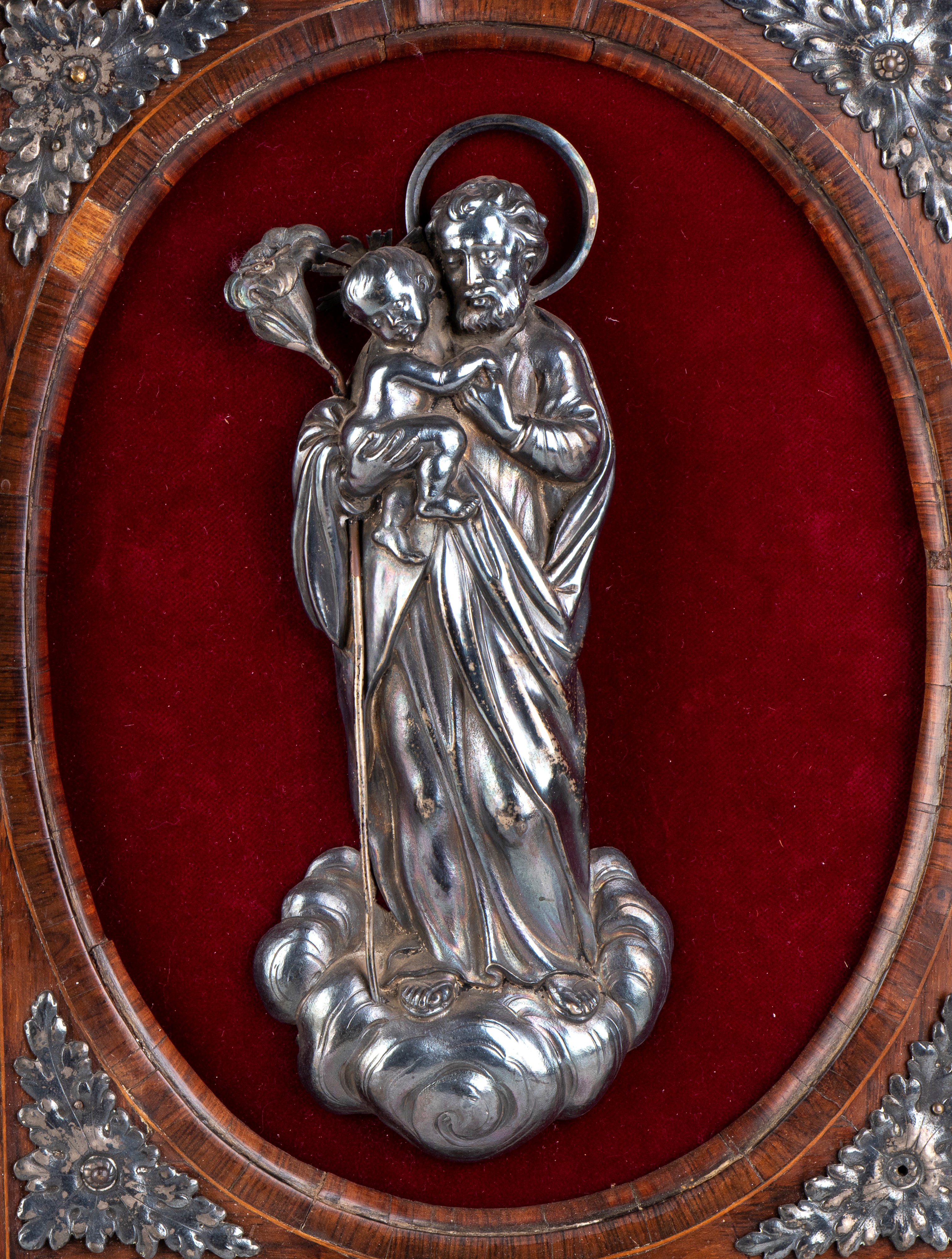 San Antonio da Padova con Bambino in argento