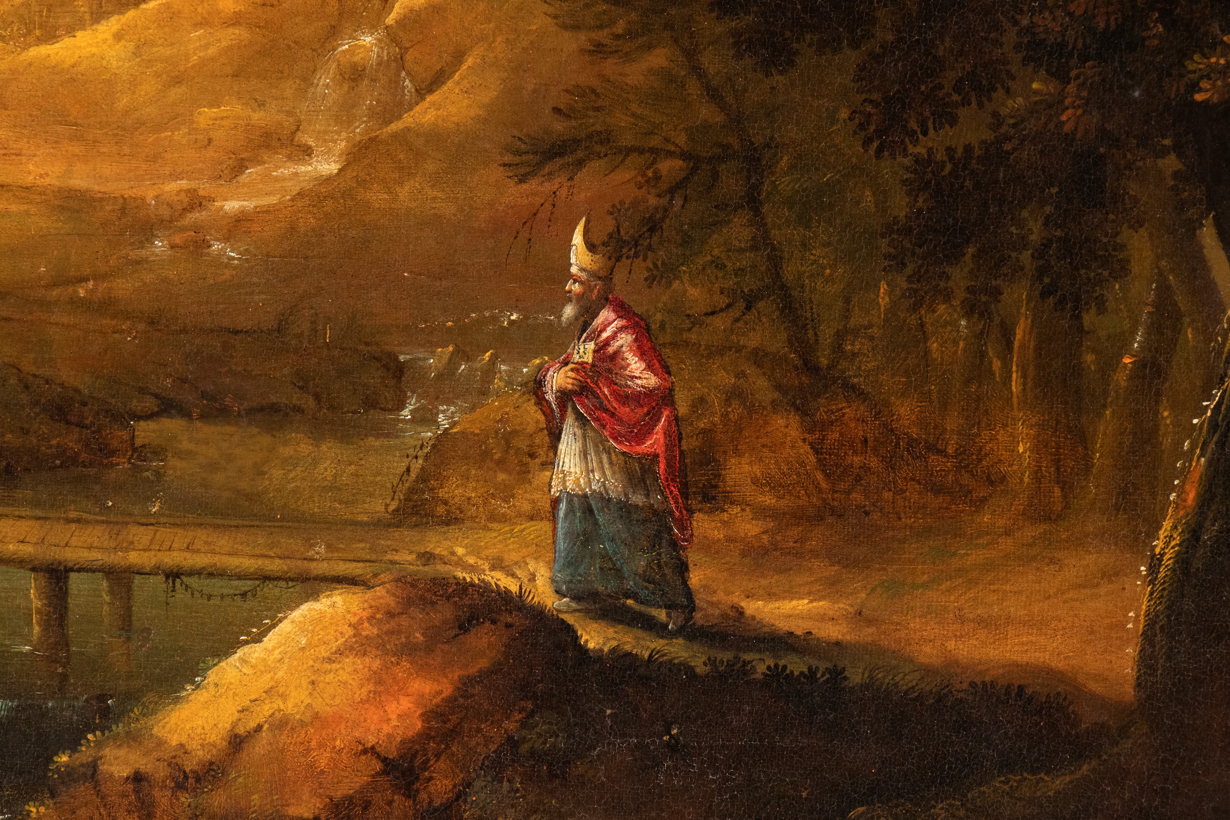 Artista Fiammingo Attivo in Veneto, XVII Secolo - Paesaggio con la Parabola del Buon Samaritano