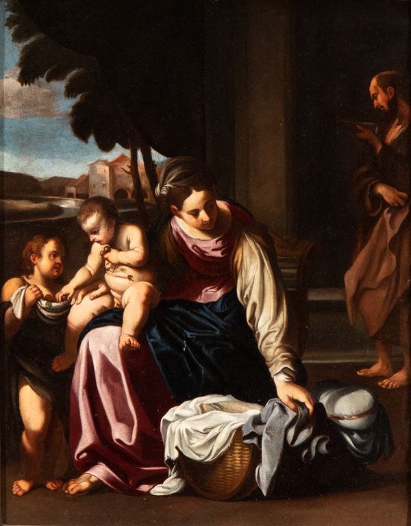 Carlo Bononi - Holy Family with Saint John