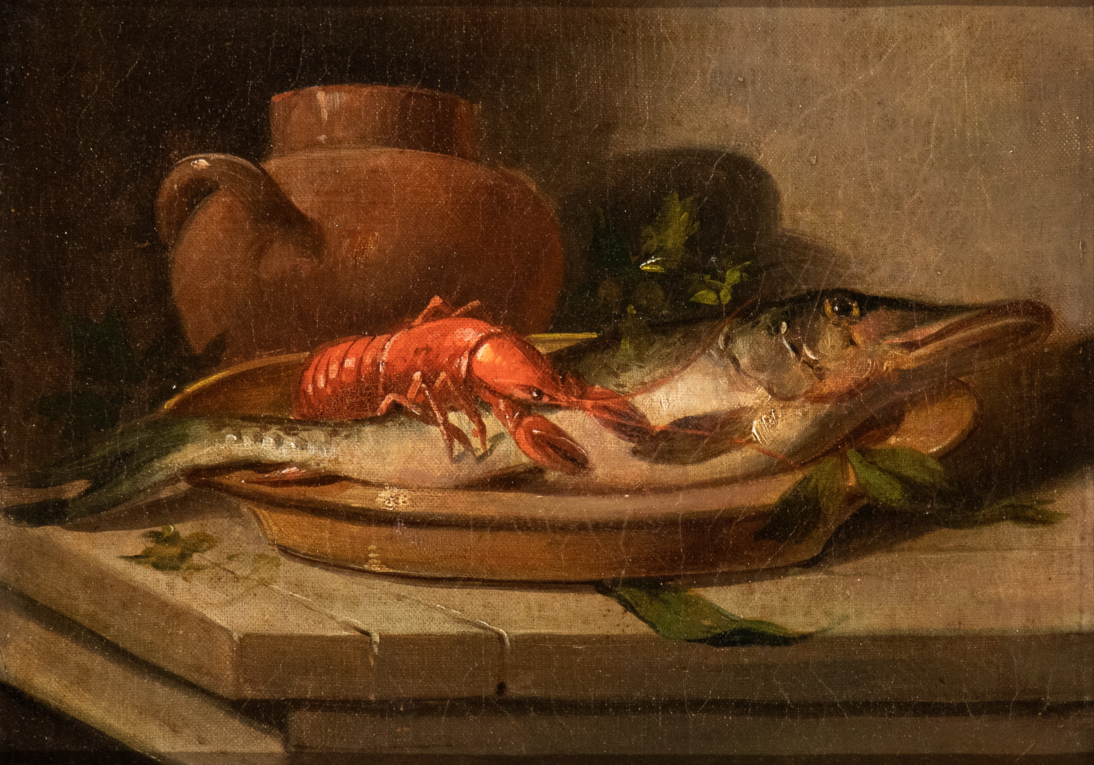 Nicola Levoli - A) Natura Morta con Pescato e Vasellame; B) Natura Morta con Cacciagione e Bicchi...