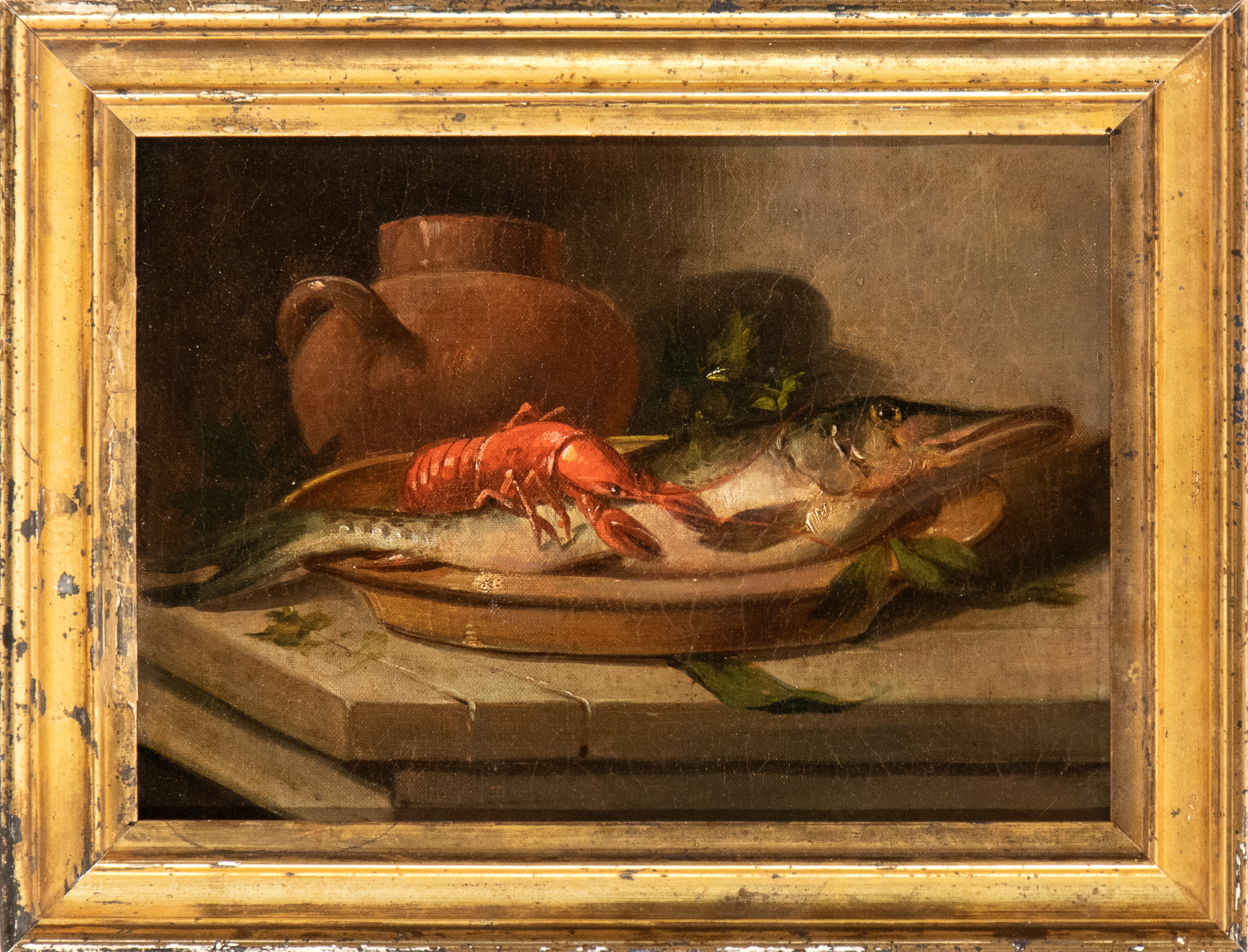 Nicola Levoli - A) Natura Morta con Pescato e Vasellame; B) Natura Morta con Cacciagione e Bicchi...