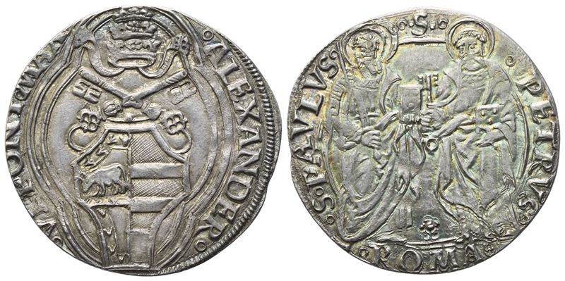 Alessandro VI (1492-1503), Grosso dello Stato Pontificio, Roma