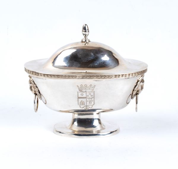 Italian solid silver sugar bowl