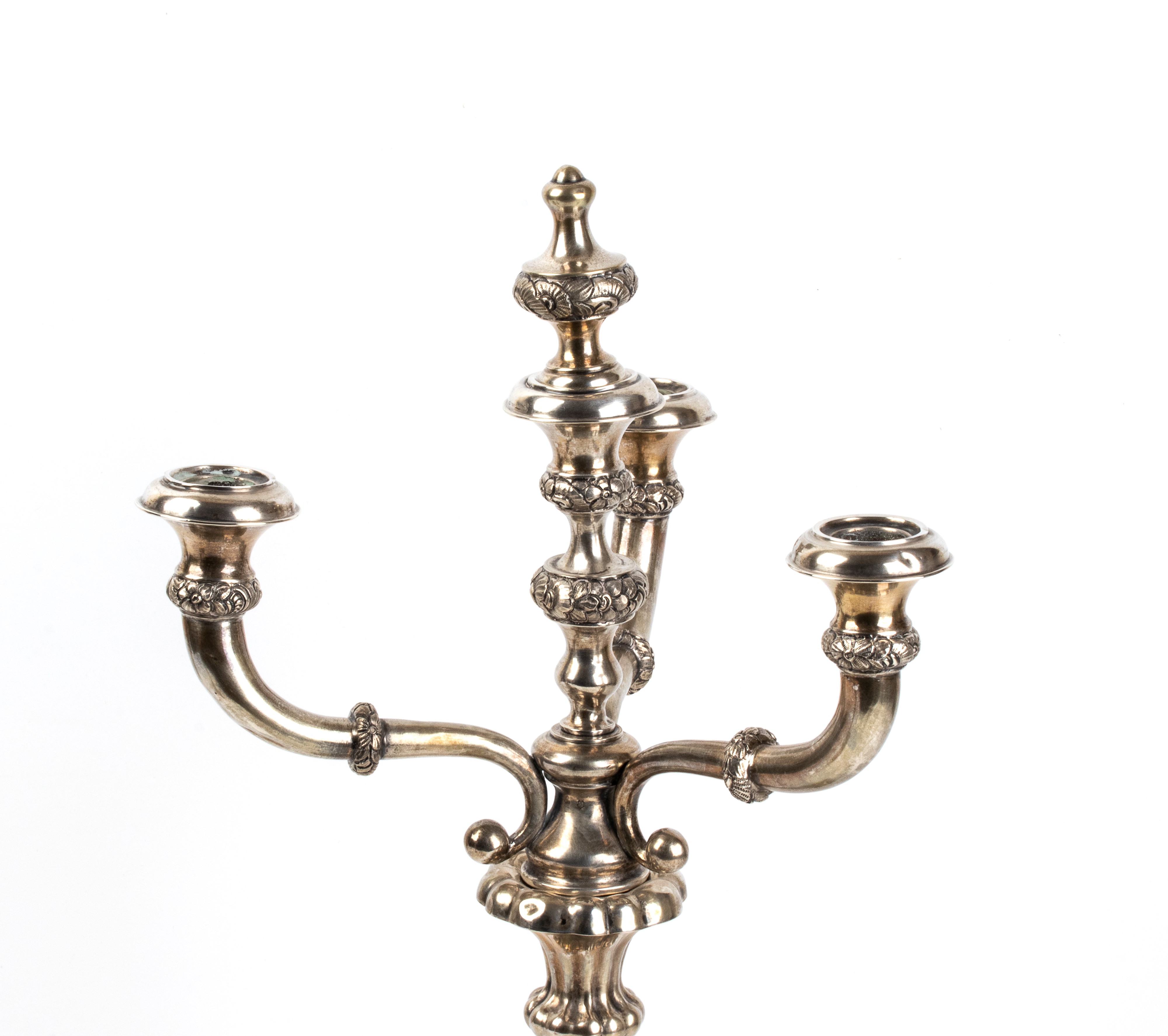 Coppia di candelabri austriaci in argento