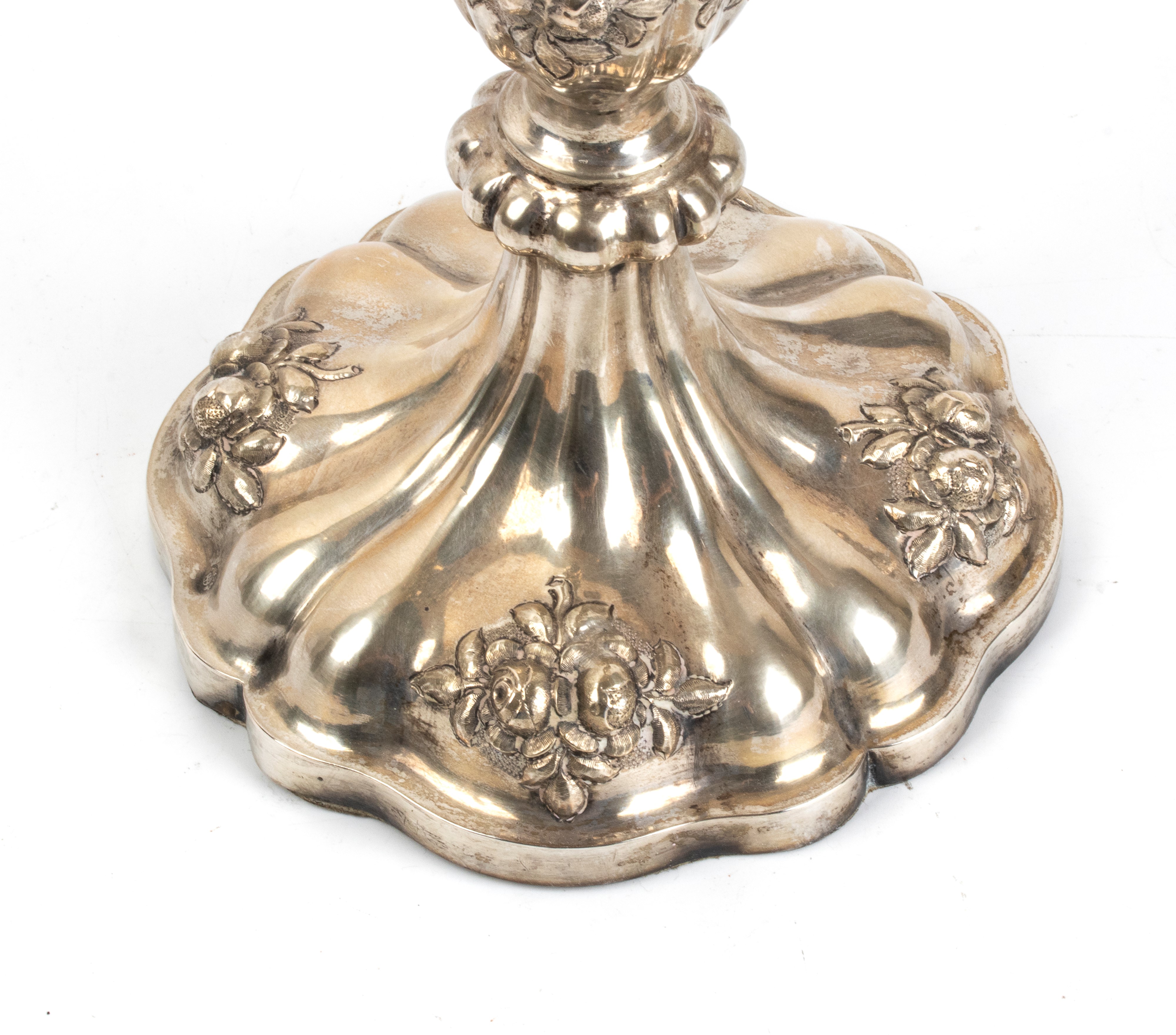 Coppia di candelabri austriaci in argento