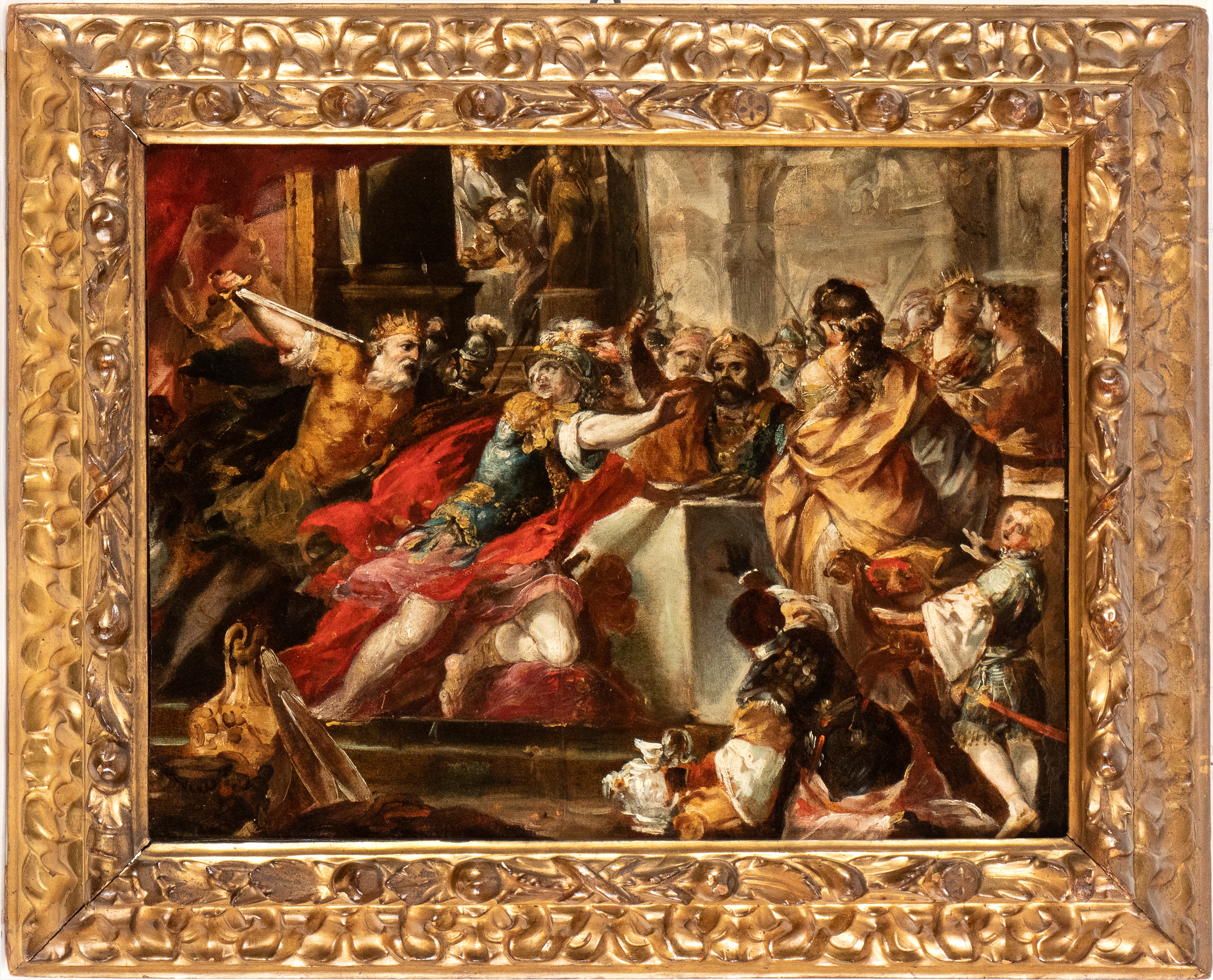 Artista Veneto, XVIII Secolo - Salomone e Joab nel Tempio