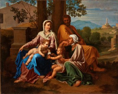 Sacra Famiglia con San Giovannino e Santa Elisabetta