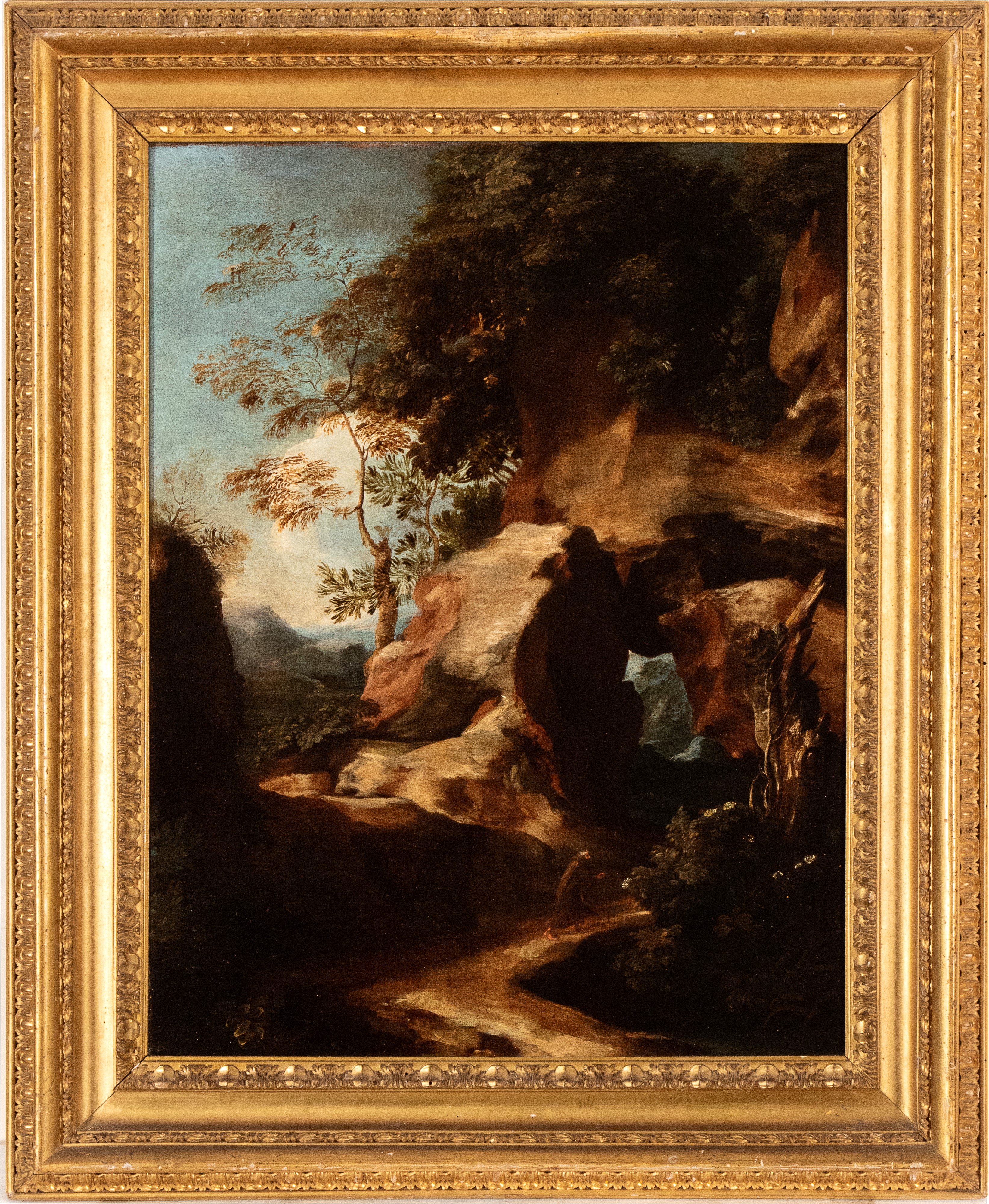 Paesaggio con frate viandante