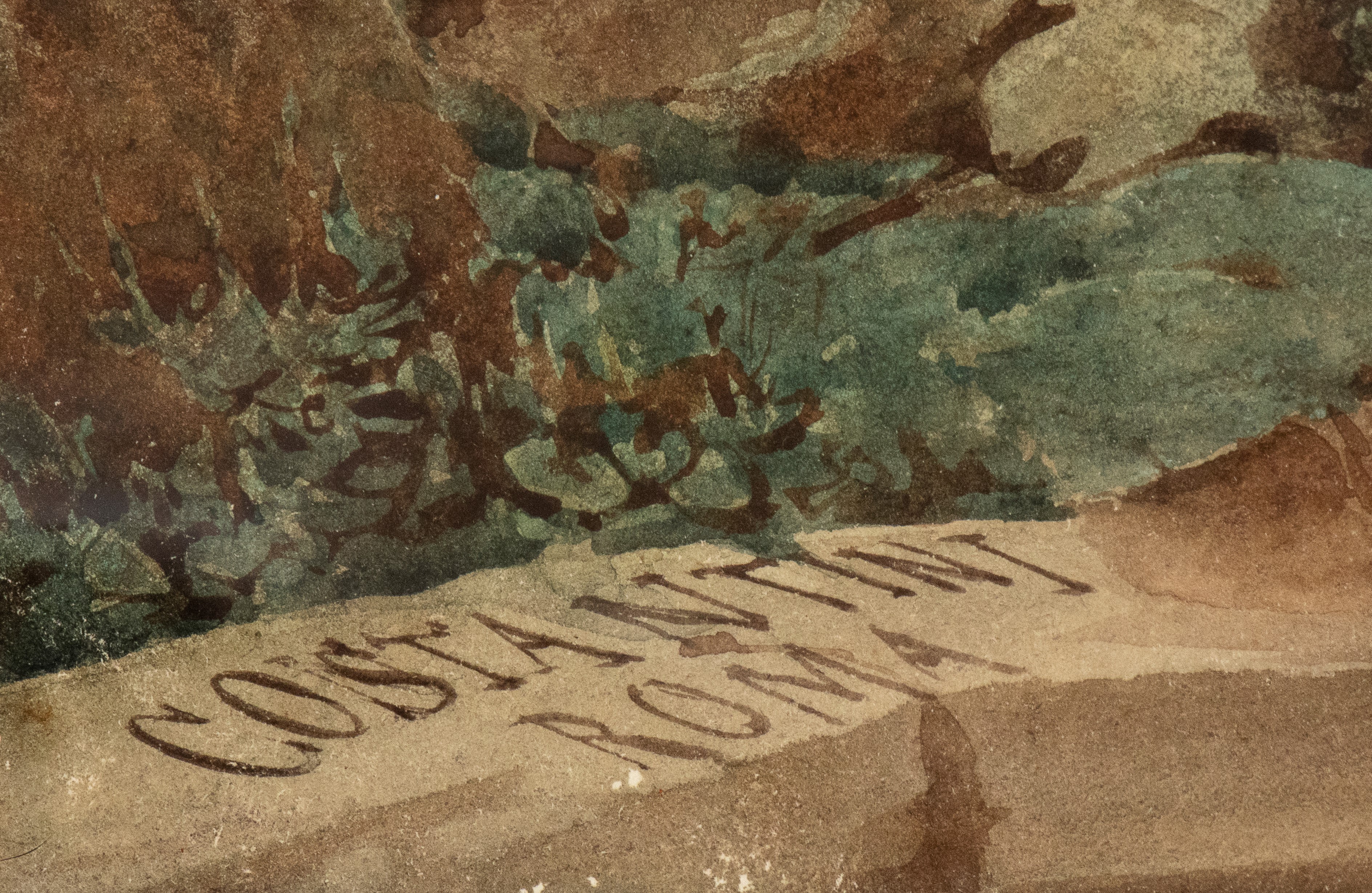 Giuseppe Costantini - Veduta del Foro Romano con il Tempio di Castore e Polluce