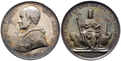 Roma. Leone XIII (1878-1903). Medaglia 1879 A. II la Chiesa Contro le Teorie Sovversive. Bart.879...