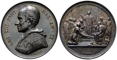Roma. Leone XIII (1878-1903). Medaglia 1886 A. IX per L'ampliamento e la Decorazione della Basili...