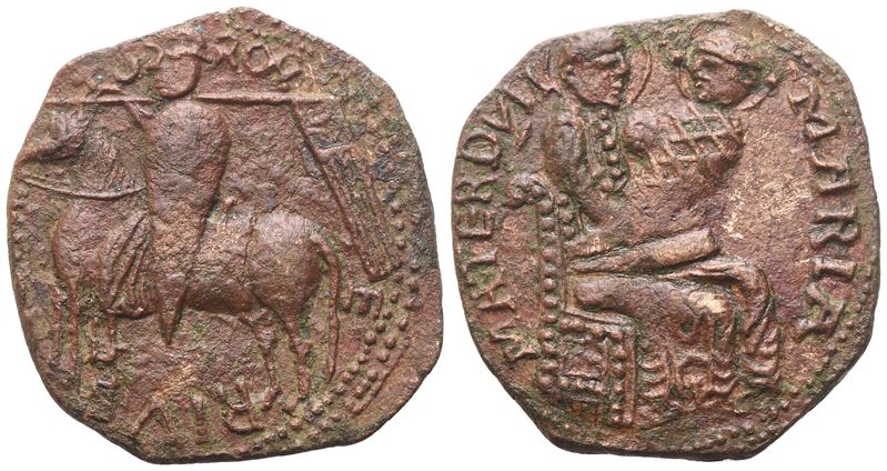 MILETO. Ruggero I Gran Conte di Sicilia (1072-1101), Trifollaro; Æ (9,69 g; 39 mm)