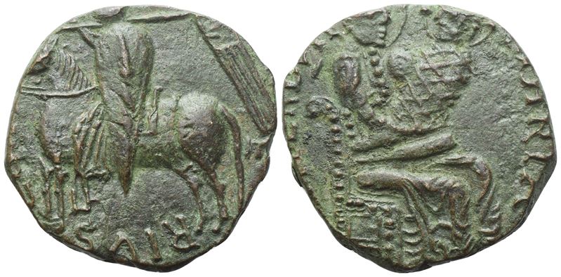 MILETO. Ruggero I Gran Conte di Sicilia (1072-1101), Trifollaro; Æ (9,59 g; 25,5 mm)