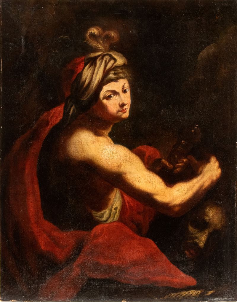 Artista Emiliano, XVIII Secolo - Davide con la Testa di Golia