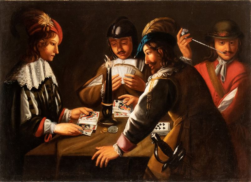 Artista Nord-europeo, XVIII Secolo - Giocatori di Carte