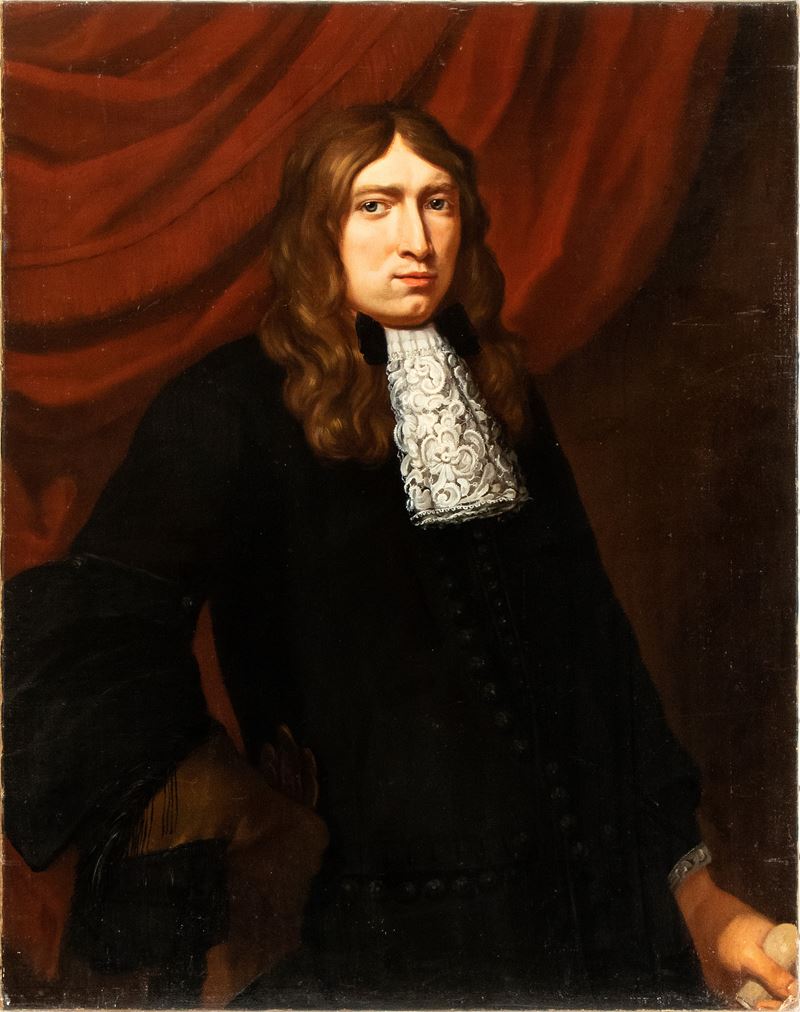 Artista Fiammingo, Fine XVII - Inizio XVIII Secolo - Ritratto di Gentiluomo