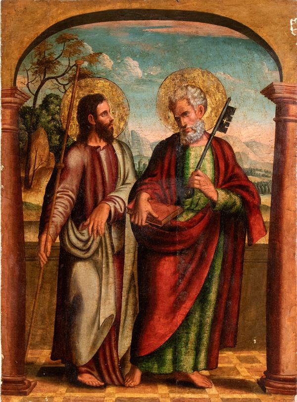 Scuola lombarda, XVI secolo - San Giacomo e San Pietro