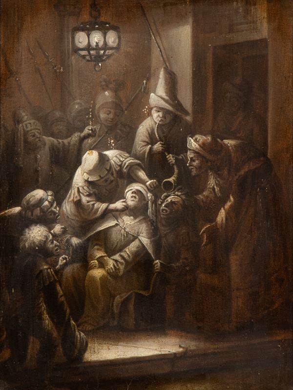 Artista fiammingo, XVIII secolo - Mocking of Christ