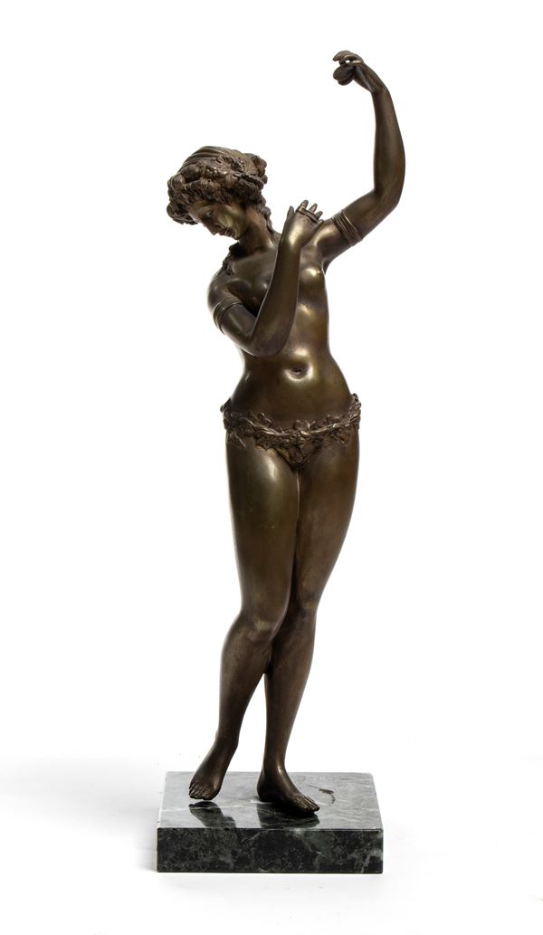 Italian female bronze sculpture