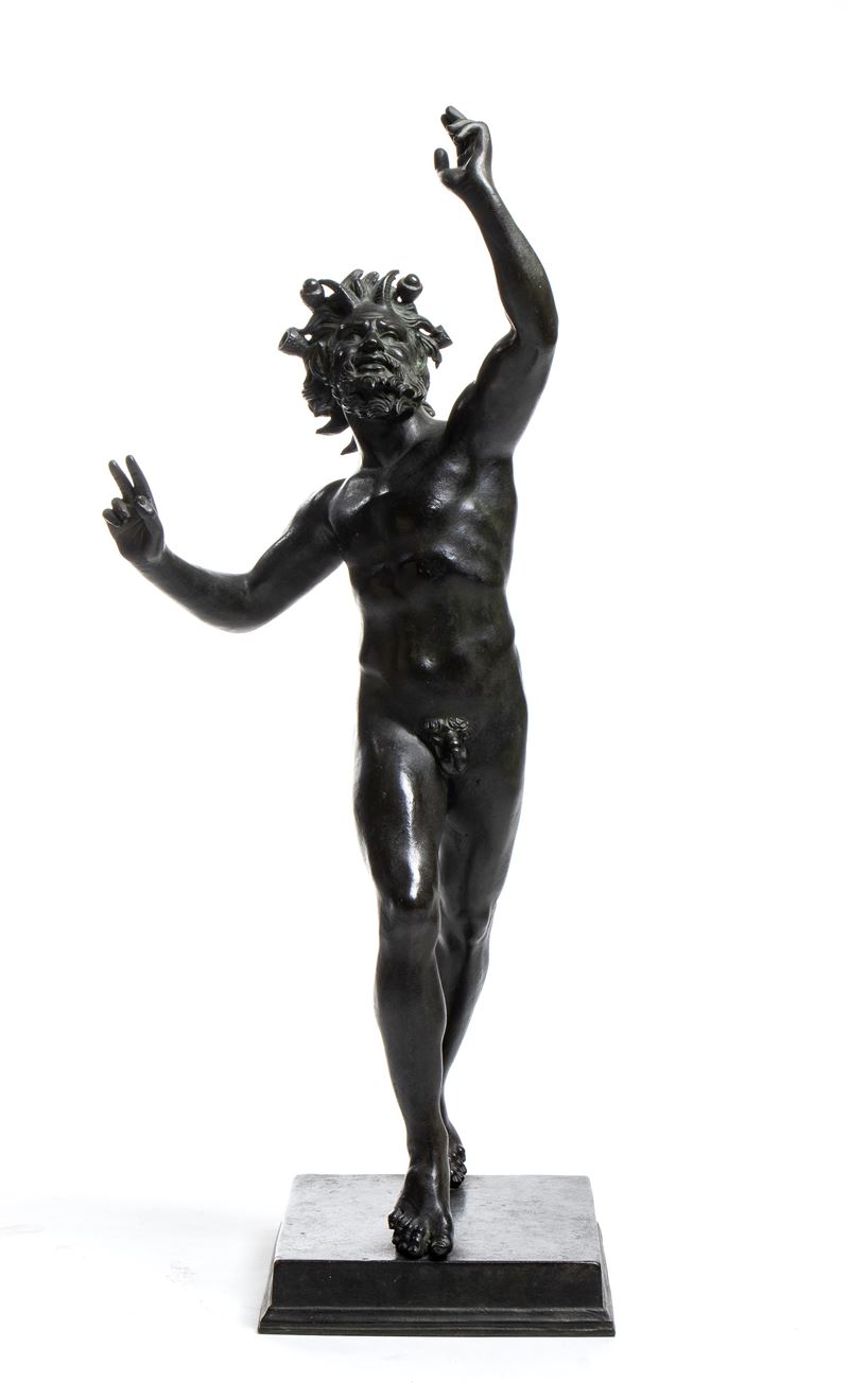 Scultura in Bronzo del Fauno Danzante di Pompei