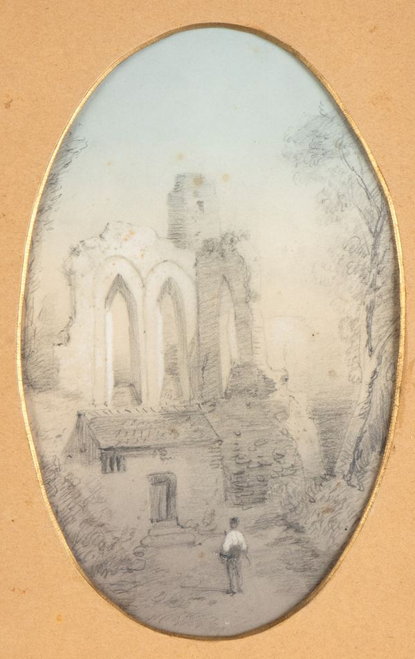 TEODORO DUCLERE - Landscape with ruins