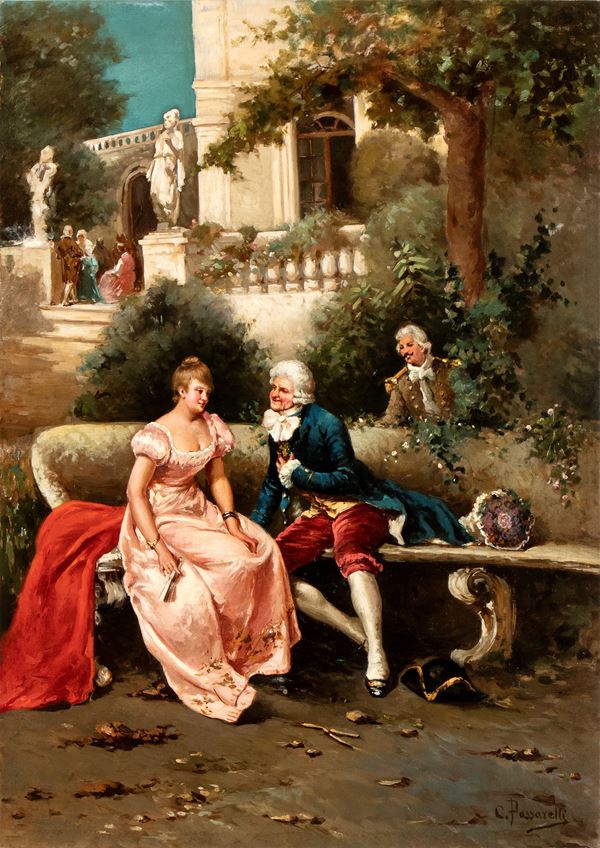 CARLO PASSARELLI - Eighteenth-century scene