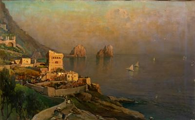 Faraglioni di Capri, olio su tela