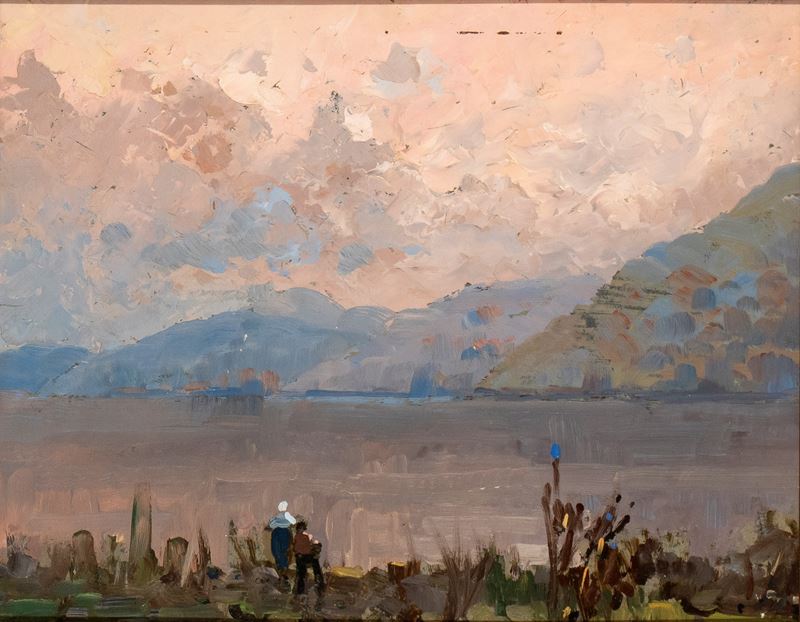 Paesaggio al tramonto