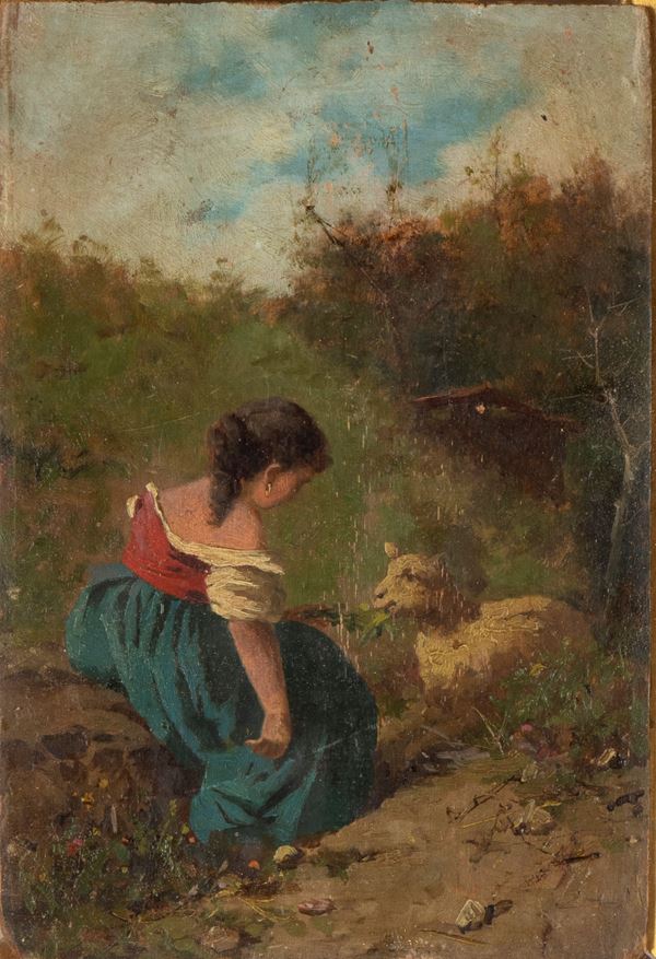 ANONIMO - Child with sheep