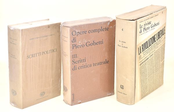 Scritti e Riviste di Piero Gobetti 3 volumi. Copertina rigida.