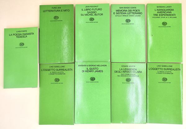 Collezione "Collana La ricerca letteraria: Serie critica" edita da Einaudi - 9 volumi