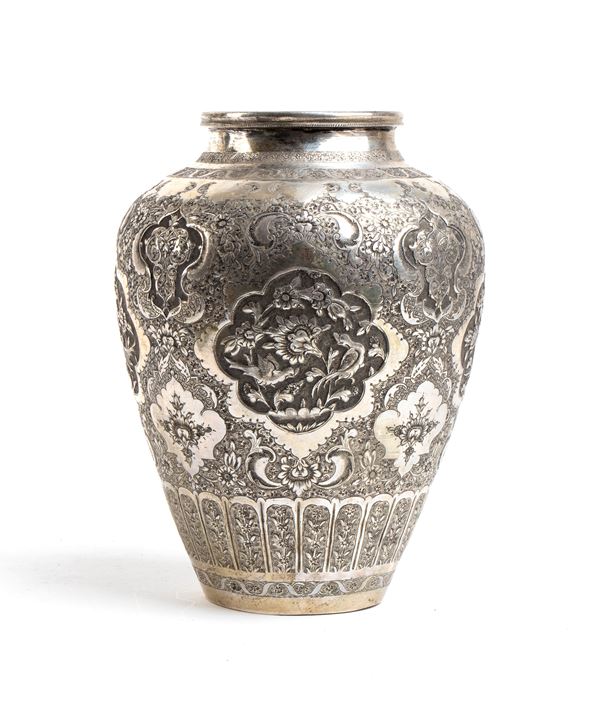 Solid silver Indian vase