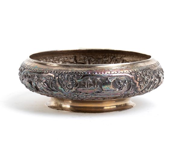 Burma Thabeik solid silver bowl