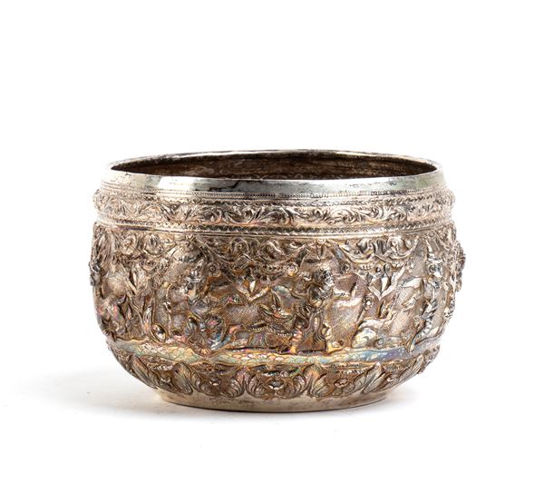 Burma Thabeik solid silver bowl