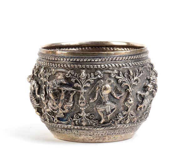 Burma Thabeik solid silver bowl