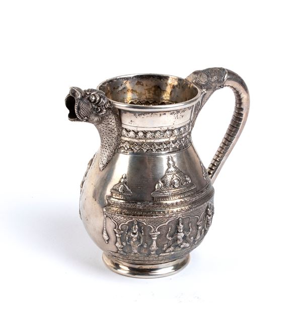 solid silver Indian jug
