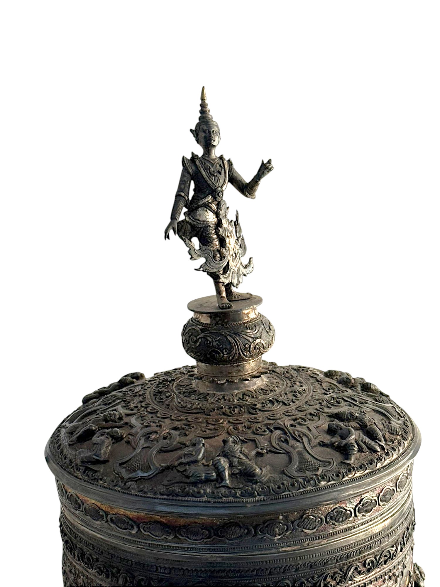 Urna birmana in argento