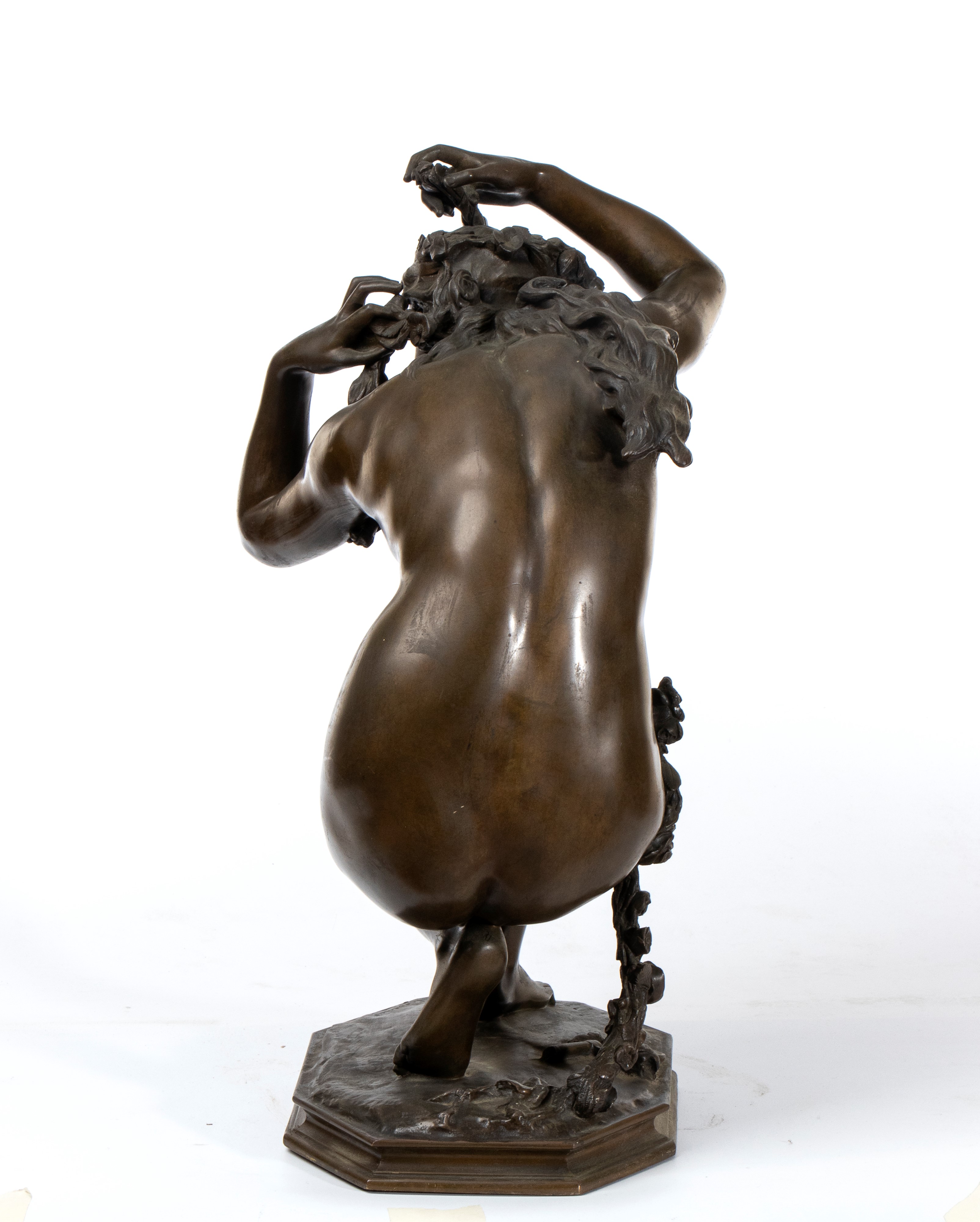 Jean-baptiste Carpeaux - Scultura in bronzo raffigurante Flora accovacciata